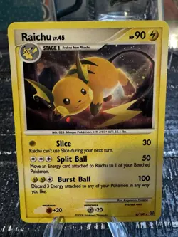 Pokemon Raichu 8/100 – Stormfront 2008 – Holo Rare – Diamond & Pearl Era - Image 1