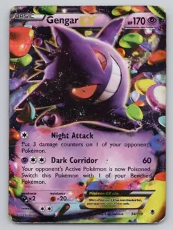 Pokemon TCG Gengar EX Ultra Rare XY - Phantom Forces 34/119 - Image 1