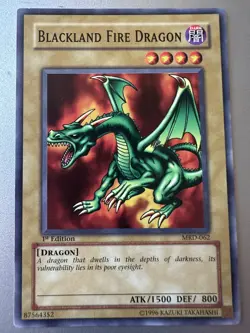 Blackland Fire Dragon [1st Edition] MRD-062 YuGiOh Metal Raiders LP - Image 1