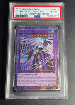 Yu-Gi-Oh! Quarter Century Rare El Shaddoll Construct alt art #RA04-EN229 PSA 10 - Image 1