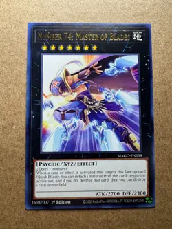 Number 74: Master of Blades MAGO-EN058 Number Hunters 1st Edition Yugioh - Image 1