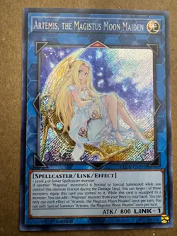Artemis, the Magistus Moon Maiden BLCR-EN095 Yugioh 1st Edition - Image 1
