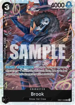 One Piece TCG Memorial Collection Super Rare Brook EB01-046 - Image 1