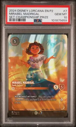 2024 MIRABEL MADRIGAL Disney Lorcana #7 Set Championship Prize PSA 10 GEM MINT - Image 1