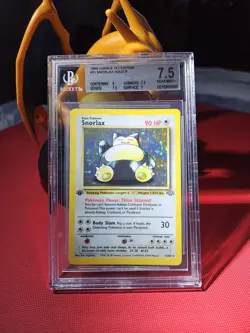 Pokemon BGS NM 7.5 Snorlax 1st Edition Jungle 1999 Holo Rare WOTC Card 11/64 - Image 1
