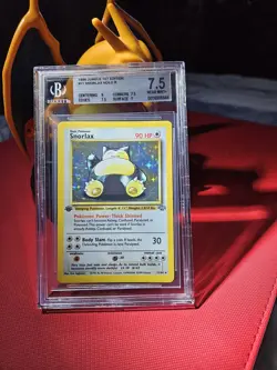 Pokemon BGS NM 7.5 Snorlax 1st Edition Jungle 1999 Holo Rare WOTC Card 11/64 - Image 3