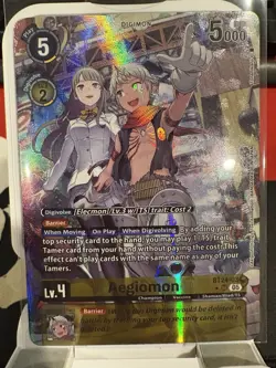 Aegiomon Digimon Time Stranger Card Game BT24-034 SR Super Rare Alternate Art ST - Image 1