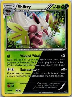 Shiftry 11/114 Holo XY - Steam Siege - Pokemon Card - NM - Image 1