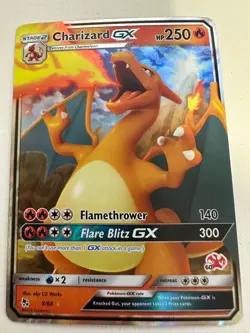 Charizard GX 9/68 Hidden Fates Holo Full Art Pokemon Card - Image 1