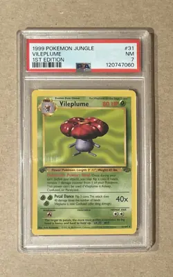 1999 Pokemon Jungle 1st Edition Vileplume Card #31 PSA 7 - Image 1