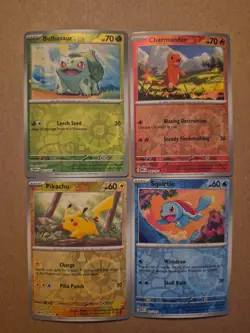 Costco 151 Mini Tin Promo Cards - 4× Cosmo Reverse Holo Card Set - Image 1