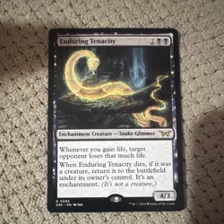 Magic: The Gathering Enduring Tenacity Enchantment Creature Black Rare Duskmourn - Image 1