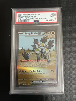 Pokemon TCG Sandy Shocks EX Paradox Rift 250/182 Special Illustration Rare PSA 9 - Image 1