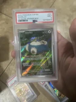 Pokemon Snorlax SVP 051 Scarlet & Violet 151 Elite Trainer Box Promo PSA 9 Holo - Image 1