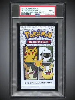 2021 Pokemon General Mills 25TH Anniversary Sealed Booster Pack PSA 9 Mint - Image 1