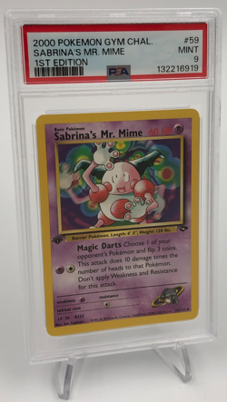 POKEMON 2000 GYM CHALLENGE Card SABRINA'S MR. MINE #59 1st EDITION grade PSA 9 - Image 1