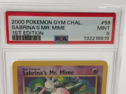 POKEMON 2000 GYM CHALLENGE Card SABRINA'S MR. MINE #59 1st EDITION grade PSA 9 - Image 2