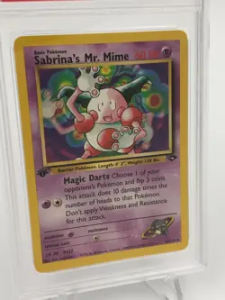 POKEMON 2000 GYM CHALLENGE Card SABRINA'S MR. MINE #59 1st EDITION grade PSA 9 - Image 3