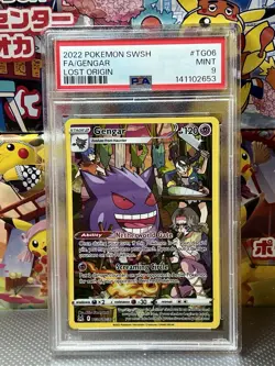 Pokemon Gengar TG06/TG30 Lost Origin Full Art Holo PSA 9 2022 - Image 1