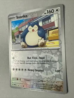 Pokemon TCG * SV Twilight Masquerade * 136/167 Snorlax REVERSE HOLO Uncommon NM - Image 2