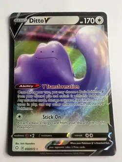 Ditto V 050/072 Shining Fates Holo Pokemon TCG - Image 1