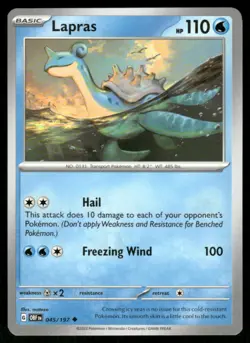 2023 Scarlet & Violet Series - Obsidian Flames Lapras Uncommon #45 - Image 1