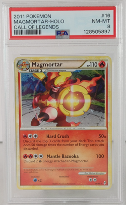 Magmortar - POKEMON - Call of Legends - #16 - Holo - PSA 8 - Image 1