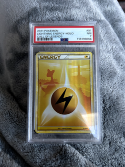 2011 Pokemon Lightning Energy 89/95 Holo Pokemon Call of Legends PSA 7 NM - Image 1