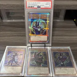 PSA10 Black Magician Set of Four YuGiOh Cards Japan Edition Collectible - Image 1