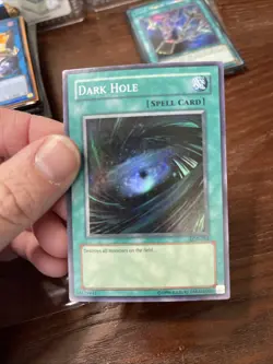 Yu-Gi-Oh! TCG Dark Hole Legend of Blue Eyes White Dragon LOB-052Unlim Super Rare - Image 2