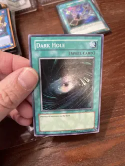 Yu-Gi-Oh! TCG Dark Hole Legend of Blue Eyes White Dragon LOB-052Unlim Super Rare - Image 3