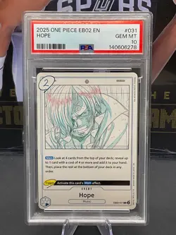 2025 One Piece English EB02-031 Hope PSA 10 GEM MINT - Image 1