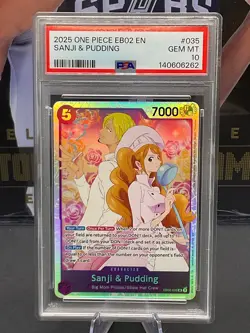 2025 One Piece English EB02-035 Sanji & Pudding SR PSA 10 GEM MINT - Image 1