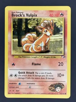 Brock's Vulpix 73/132 - Gym Heroes - Pokemon Card NM - Image 1