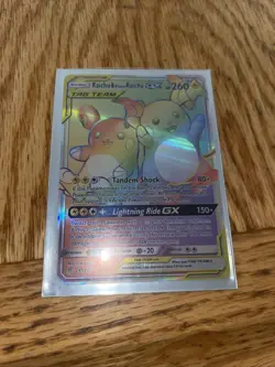 Pokemon Holo Raichu & Alolan Raichu GX241/236 Unified Minds Card Tag Team Up - Image 1