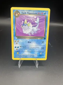 RARE Pokemon Dark Vaporeon Non Holo NM 2000 Card 45/82 - FREE TRACKED SHIPPING - Image 1