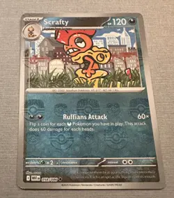 Pokemon TCG Card Scrafty 058/086 White Flare Master Ball Holo *English* - NM - Image 1