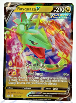 Rayquaza V SWSH147 Holo Promo Card LIGHT PLAY - Image 1