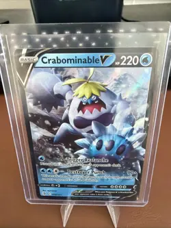 Pokemon TCG Fusion Strike Crabominable V Holo Card 076/264 - Image 1