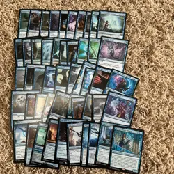 Magic the Gathering 50 Blue Rare Card Lot - Image 1