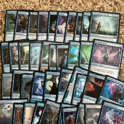 Magic the Gathering 50 Blue Rare Card Lot - Image 2