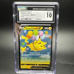 Pokemon Flying Pikachu V Celebrations Holo Card CGC 10 Gem Mint 006/025 TCG - Image 1