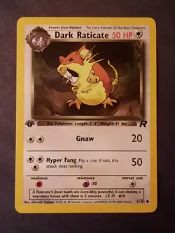 Pokemon Card Dark Raticate 1st Edition 51/82 Team Rocket 2000 TCG WOTC Vintage - Image 4