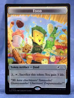 FOOD Token -MTG-✨FOIL Secret Lair NALAC SLD Nuestra Magia - Ex NM - 2064 - Image 1
