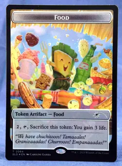 FOOD Token -MTG-✨FOIL Secret Lair NALAC SLD Nuestra Magia - Ex NM - 2064 - Image 2