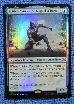 MTG 1x Spider-Man 2099, Miguel O'Hara Marvel's Spider-Man: Eternal-Legal Foil - Image 1