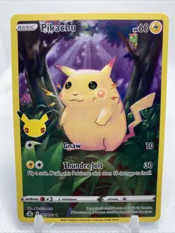 Pikachu - 005/025 - Pokemon Celebrations Sword & Shield Full Art Rare Card - Image 1