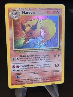 Pokemon TCG Flareon Jungle 3/64 Holo Unlimited Holo Rare HP !!! - Image 1