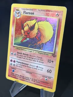 Pokemon TCG Flareon Jungle 3/64 Holo Unlimited Holo Rare HP !!! - Image 3