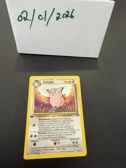 Pokemon TCG Jungle 1999 Clefable Card 17/64 Rare 1st Edition Non-Holo - Image 1